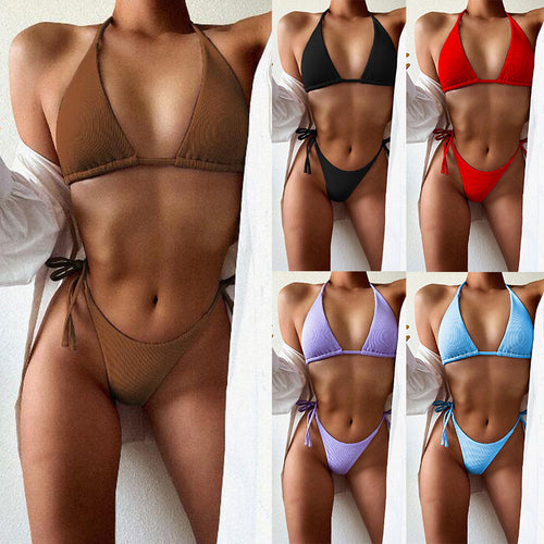 Damen Triangel-Bikini-Set mit raffinierten Rippdetails Drune