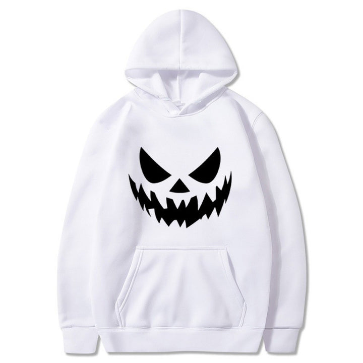 Unisex nan Kapuzenpullover mit gruseligem Kürbisgesicht-Print und Oversize Kängurutasche Drune