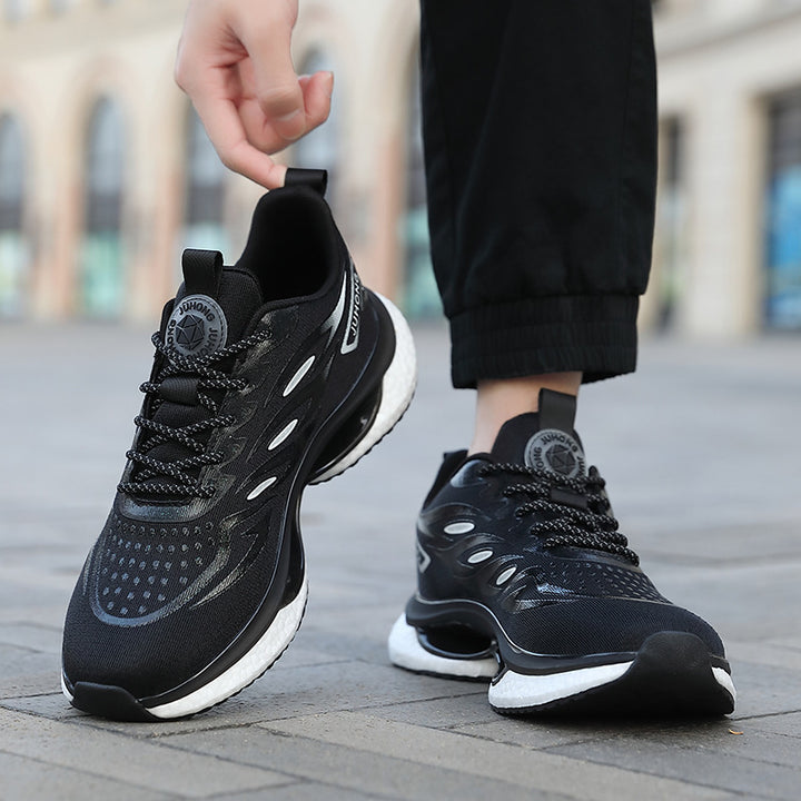 Herren gedämpfter Trainings- und Laufschuh mit dualer Luftkammer-Zwischensohle und atmungsaktivem Mesh-Obermaterial Drune