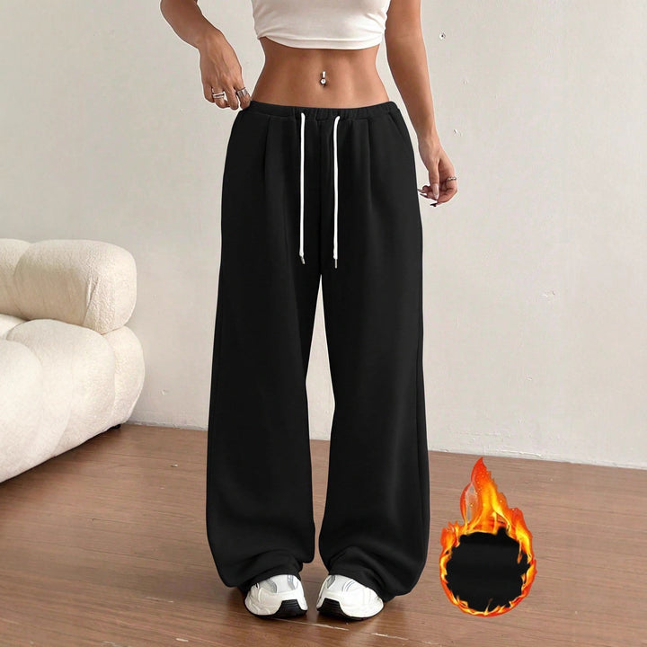 Damen bequeme Sweathose mit lässigem Schnitt und seitlichen Eingrifftaschen Drune