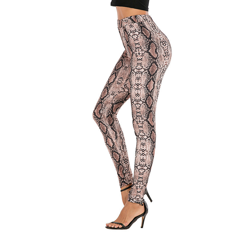Damen Leggings im Python-Design mit hohem Bund und komfortabler Passform Drune