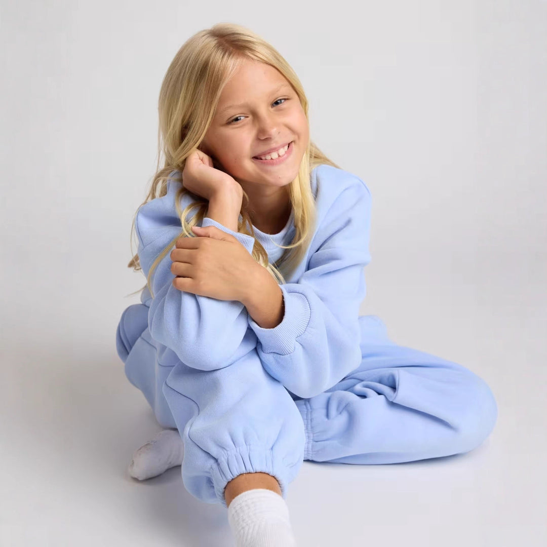 Damen lässiges Sweat-Set mit voluminösem Oberteil und bequemen Jogginghosen Drune