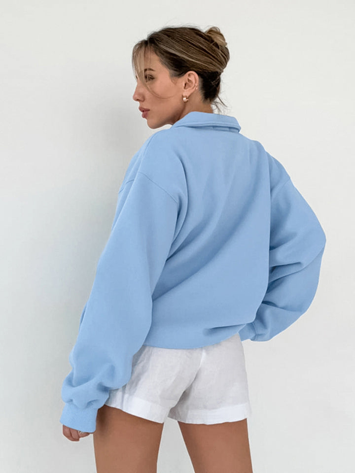 Damen Sportlicher Pullover mit hochwertigem Kragen und lässigem Schnitt Drune