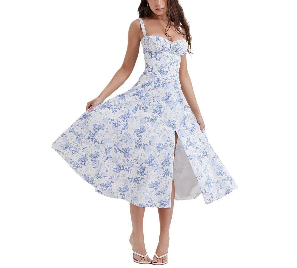 Damen Midikleid mit floralem Muster Drune