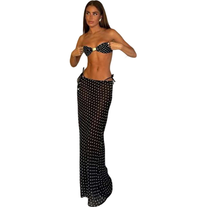 Damen Etuikleid mit gerafftem Bustier-Oberteil und hohem Schlitz Drune