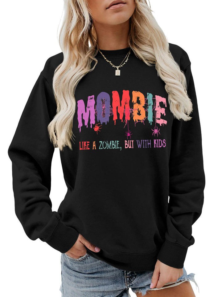 Damen Sweatshirt mit kreativem Zombie-Motiv Drune