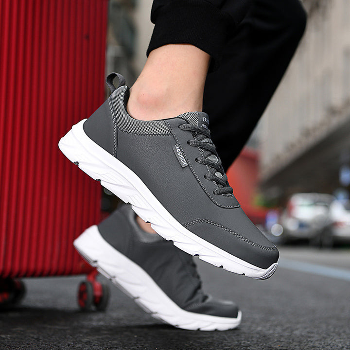 Herren nan schlanker City-Sneaker mit wasserabweisender Kunstlederoberfläche, stoßabsorbierender EVA-Zwischensohle und gepolstertem Fersenkragen Drune
