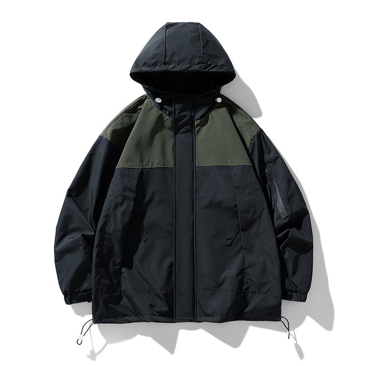 Herren funktionale Wetterjacke mit innovativem Kapuzen-Design und atmungsaktiven Einsätzen Drune