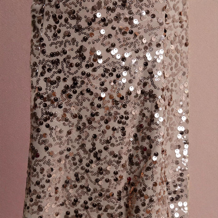 Damen Partykleid mit Glitzerpailletten und schwingendem Rock Drune