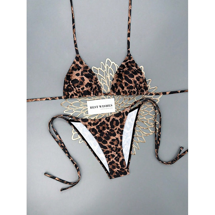 Damen Triangel-Bikini mit Animal-Print Drune