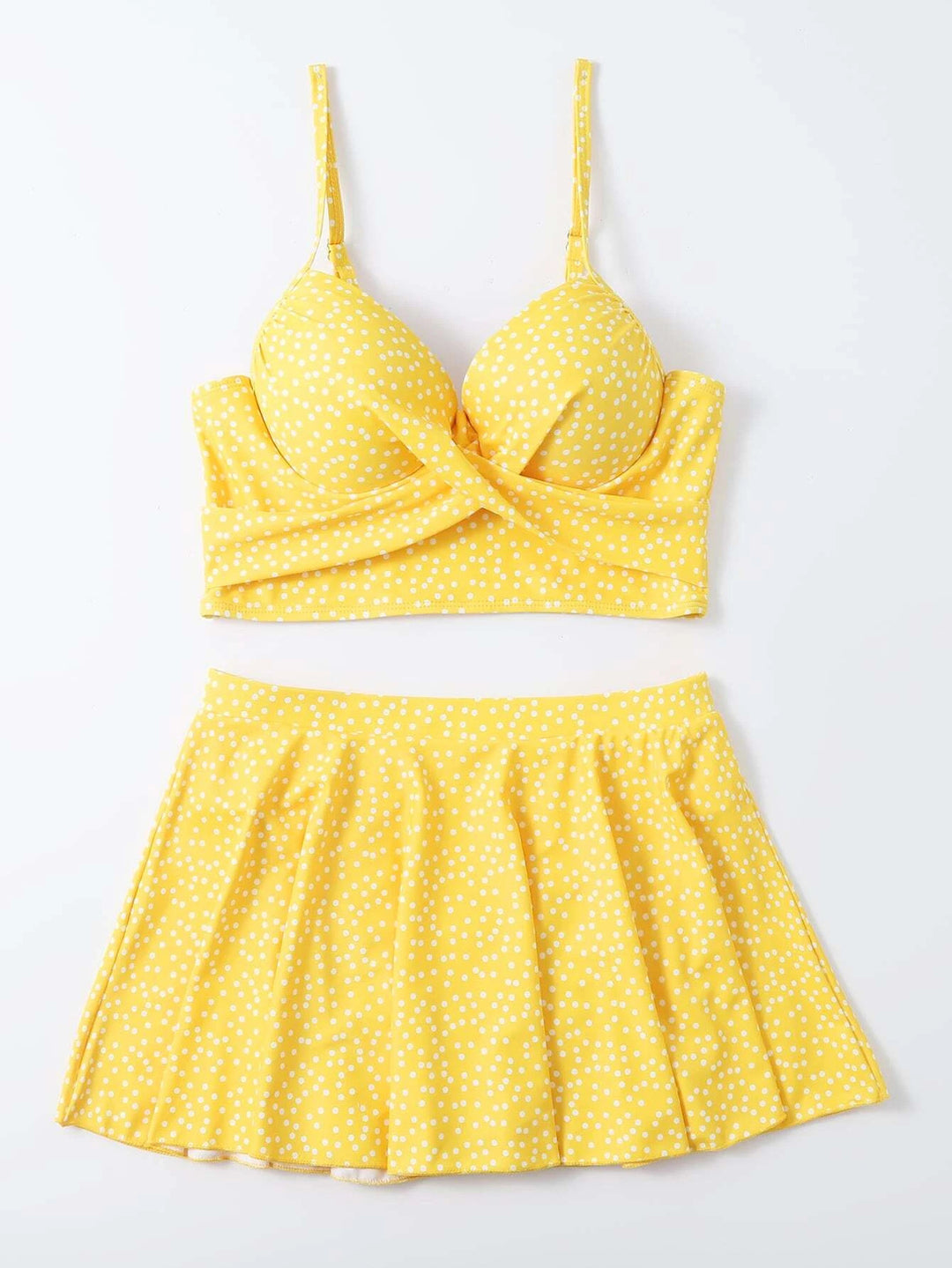 Damen Tankini-Set mit verspieltem Rock und gepolstertem Oberteil Drune