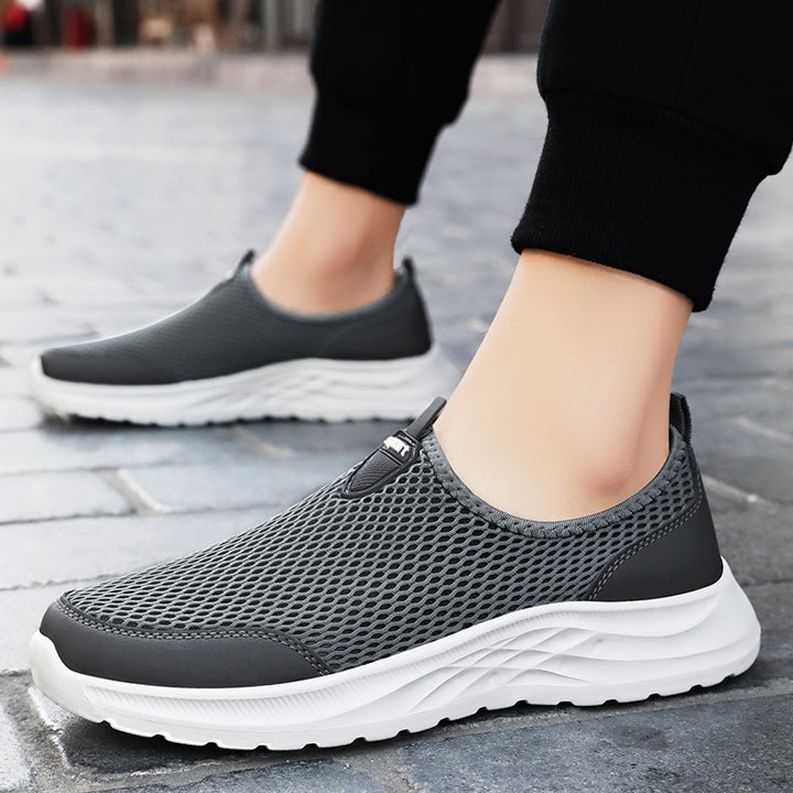 Herren nan leichter Mesh-Slipper-Sneaker mit nahtlosem Sockeneinstieg und reaktiver Wellen-EVA-Sohle Drune
