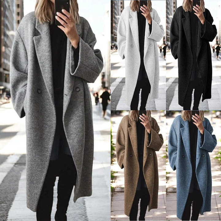 Damen oversized Wollmantel Drune