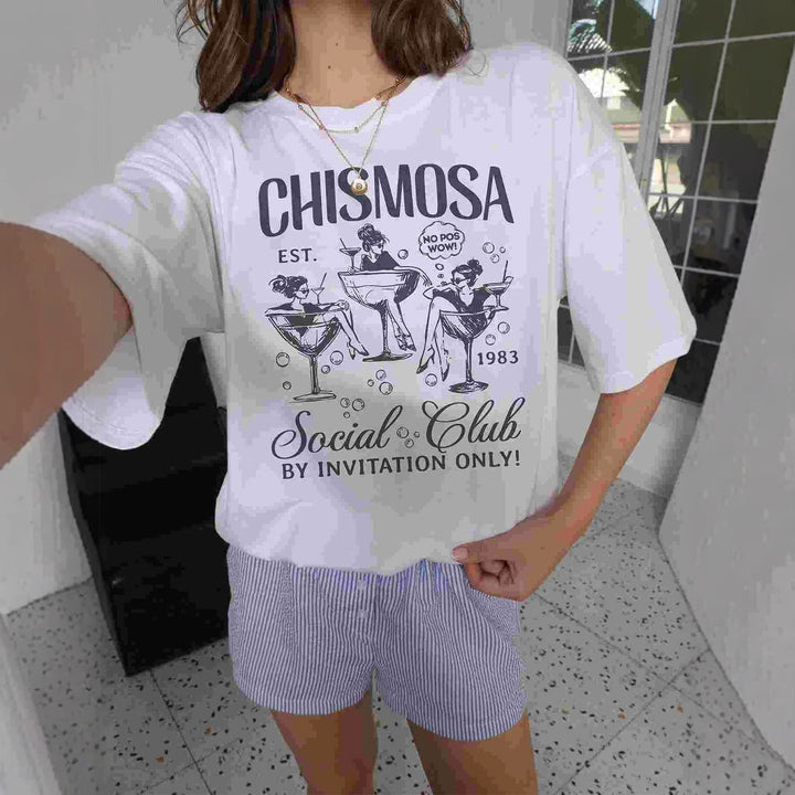 Damen T-Shirt mit coolem Grafikprint und lässiger Passform Drune