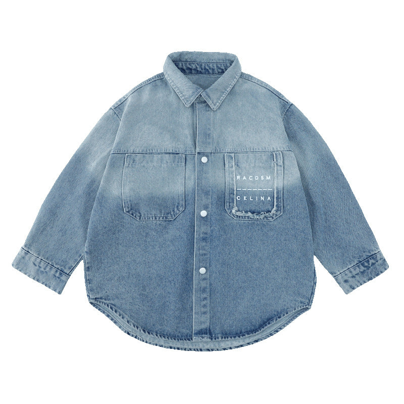 Jungen lässige Jeansjacke mit modischen Details Drune