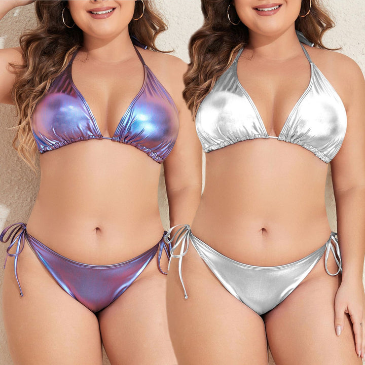 Damen Triangel-Bikini mit schimmerndem Design Drune