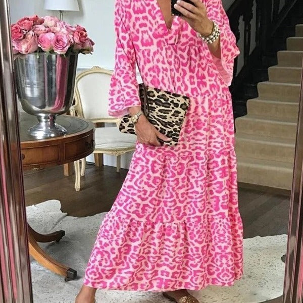 Damen Maxikleid im eleganten Leoprint Drune