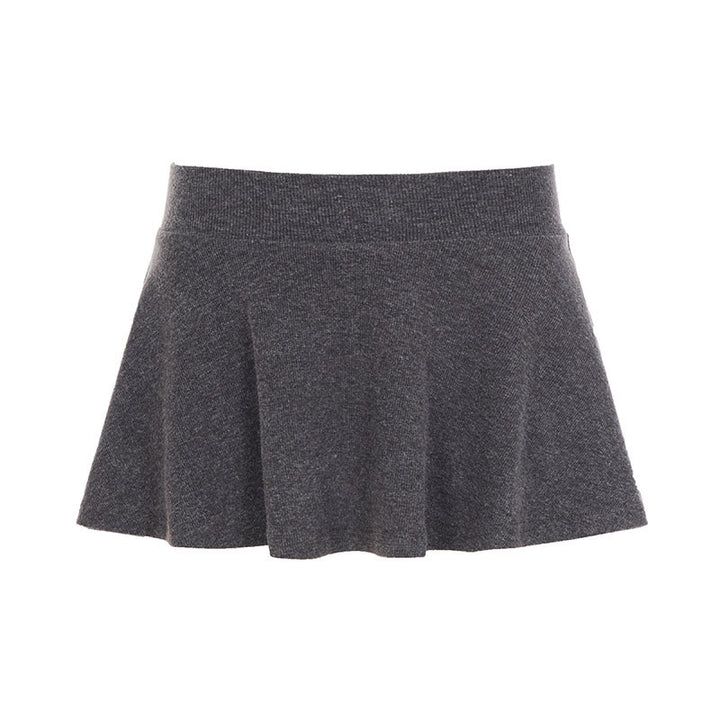 Damen Plissierter Minirock aus weichem Baumwollmix mit elastischem Bund Drune
