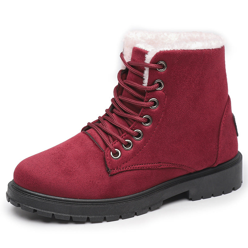 Damen Warmgefütterte Winterstiefel mit rutschfester Profilsohle Drune