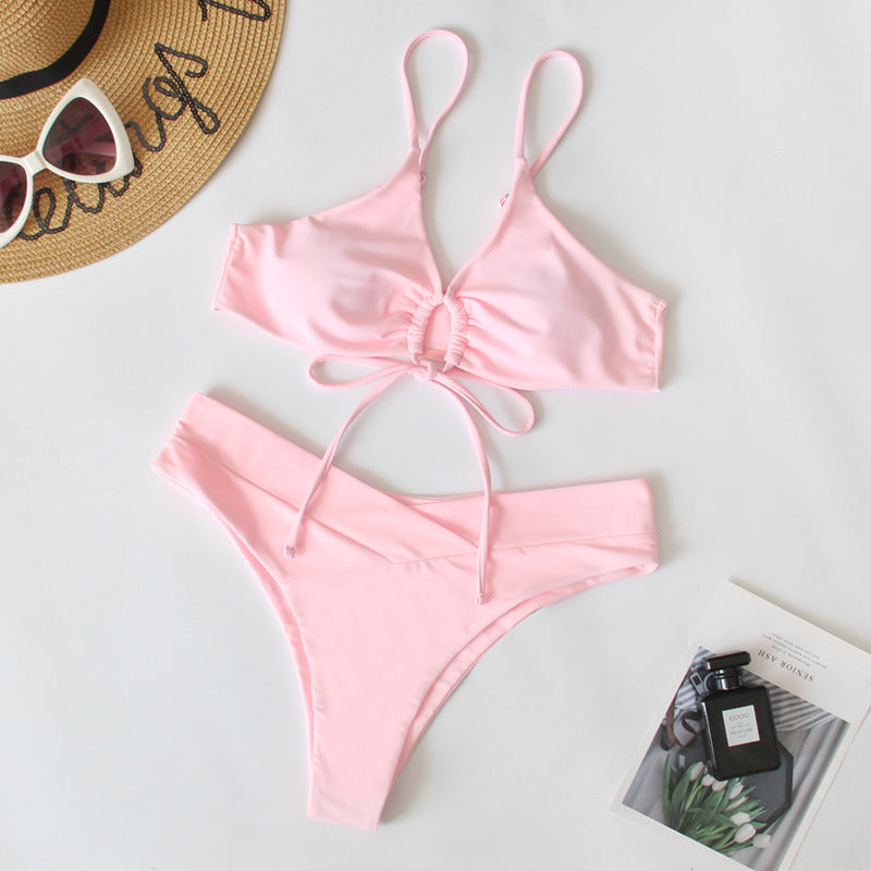 Damen Sportives Bikini-Set mit verstellbaren Trägern Drune