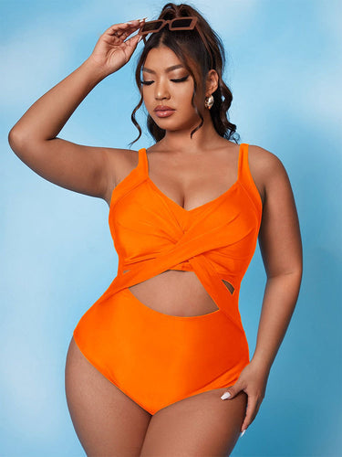 Damen Cut-Out Badeanzug mit Wickeldesign und stützendem Schnitt Drune