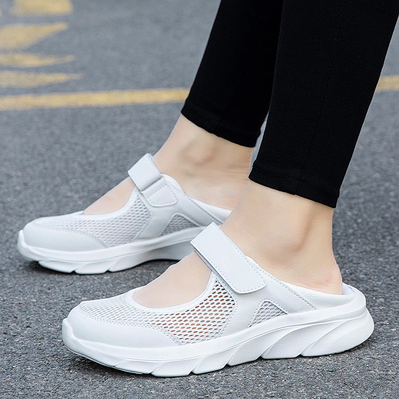 Damen nan Komfort-Riemchen-Sneaker mit Klettverschluss nahtlosem Strickschaft und dämpfender Leichtsohle Drune