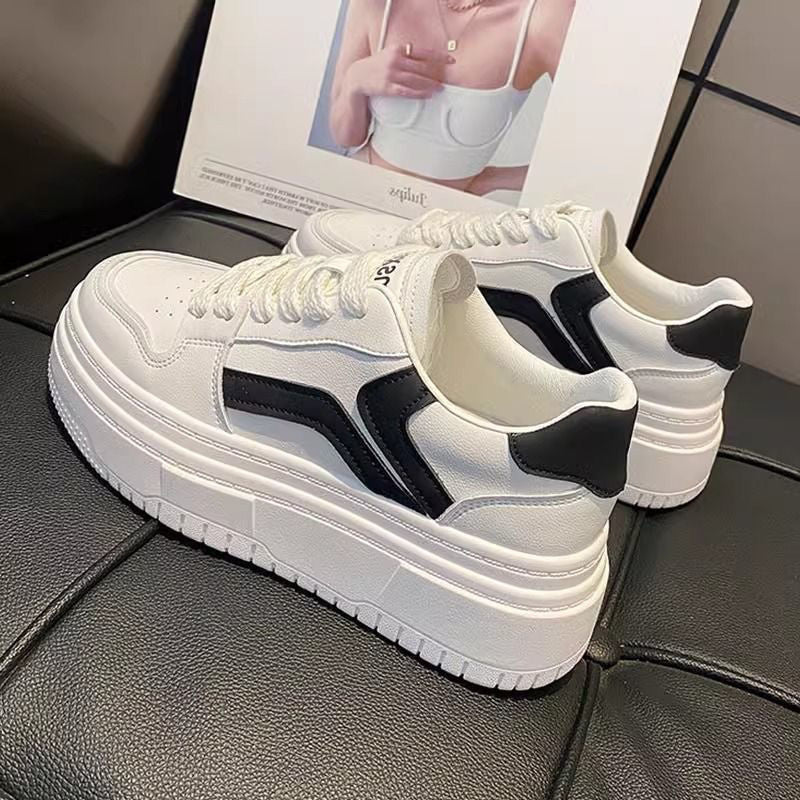 Damen Sportliche Plateau-Sneaker mit modischem Kontrastdesign Drune