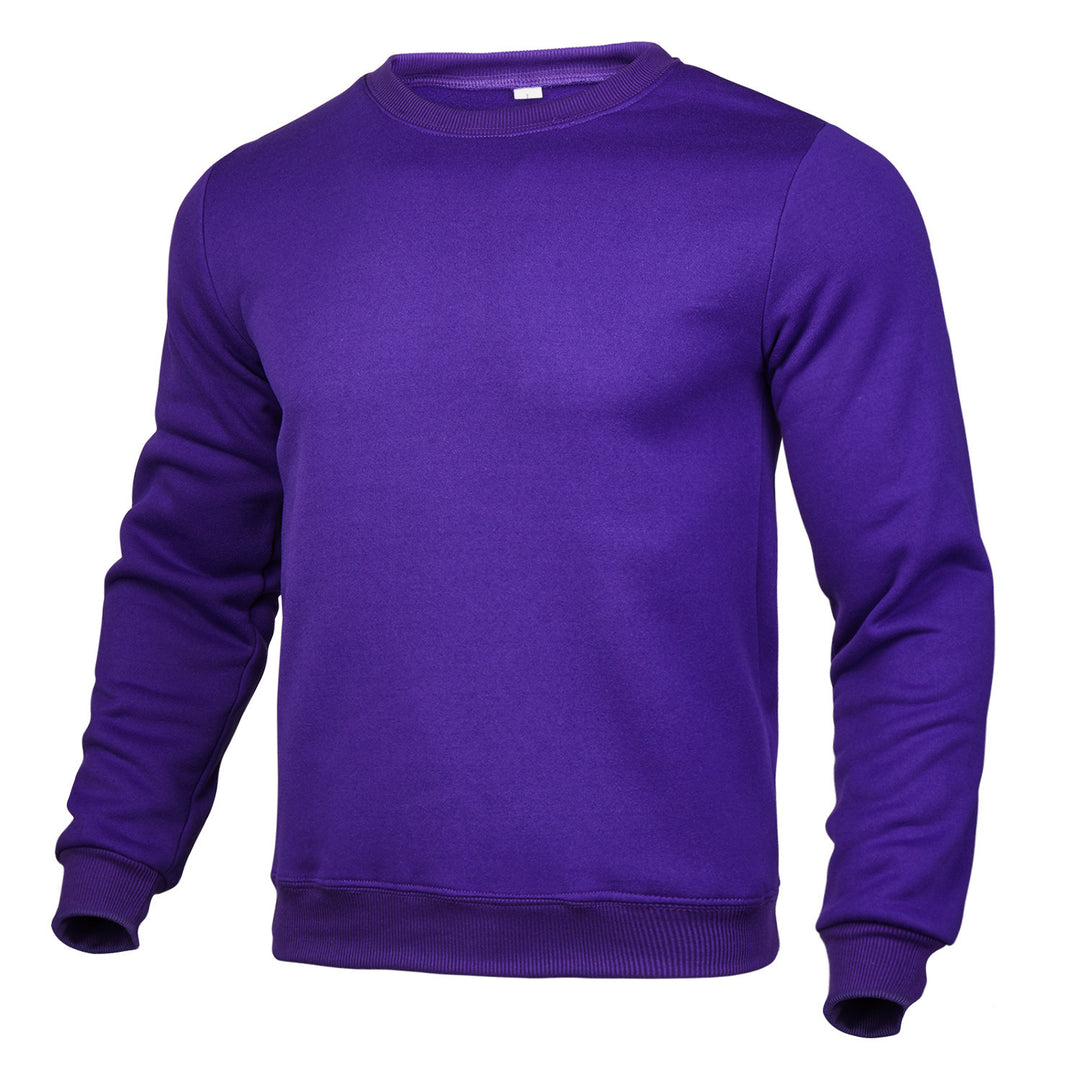 Herren nan klassisches Rundhals-Sweatshirt mit weichem Fleece-Innenfutter, geripptem Saum und verstärkten Nähten Drune
