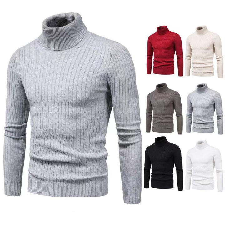 Herren Rollkragenpulli mit strukturiertem Zopfmuster Drune