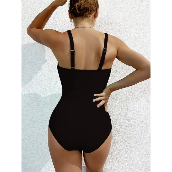 Damen Elegant geschnittene Badeanzug mit knotenfreiem Design Drune