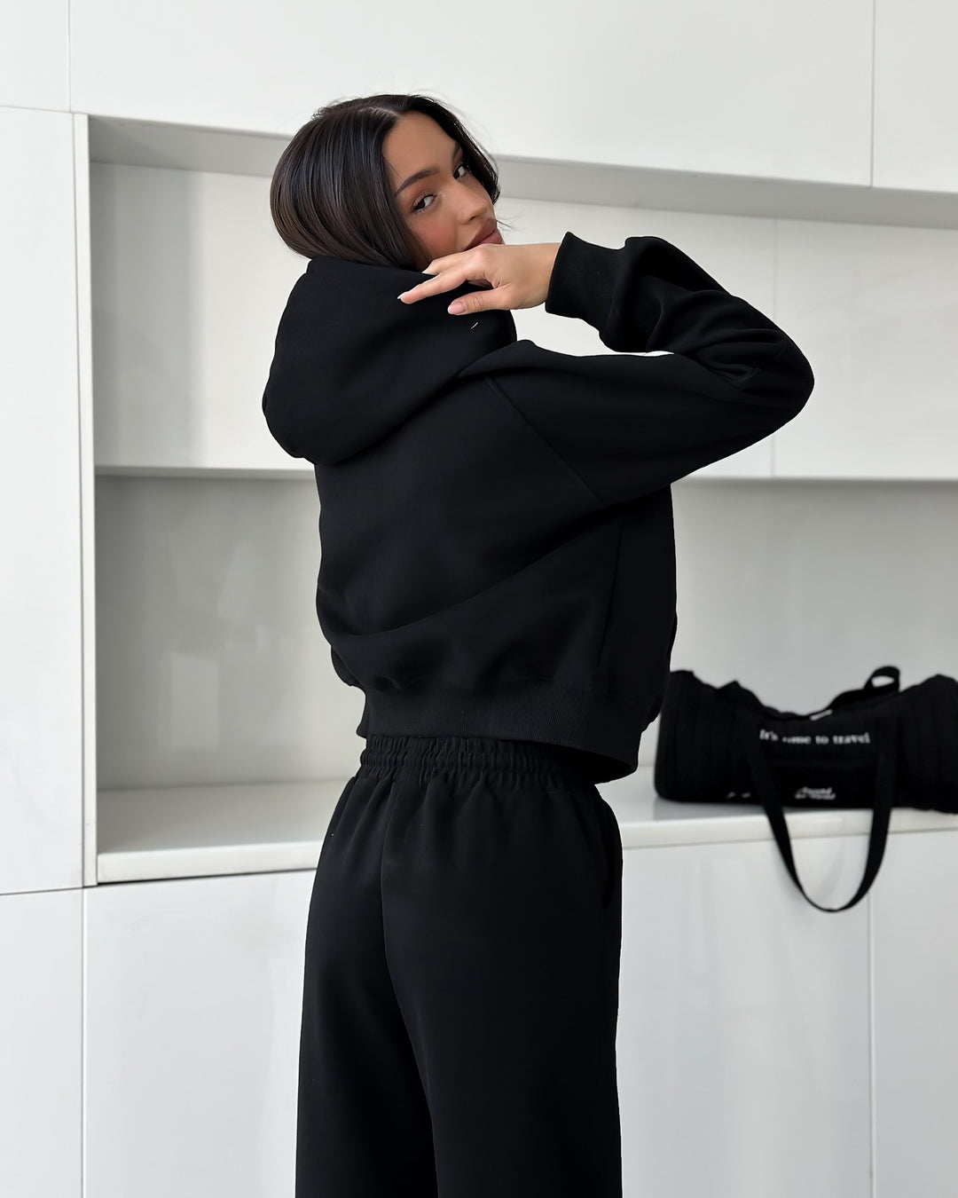 Damen sportliches Jogginganzug-Set mit modernem Schnitt und trendigen Akzenten Drune