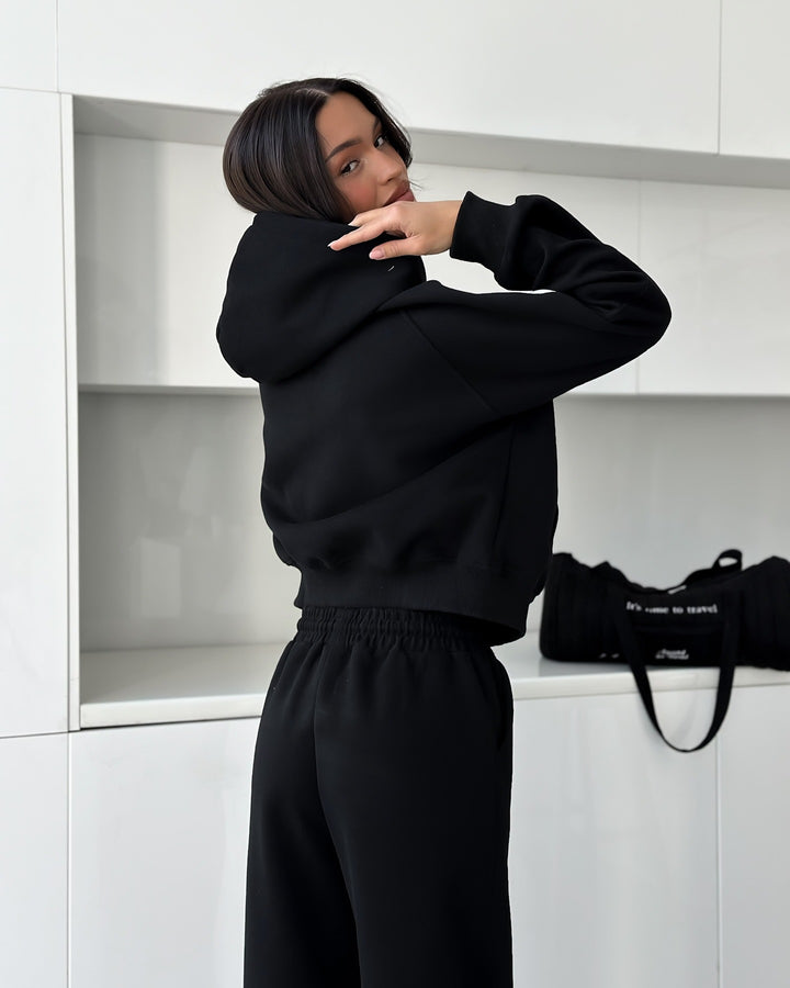 Damen sportliches Jogginganzug-Set mit modernem Schnitt und trendigen Akzenten Drune