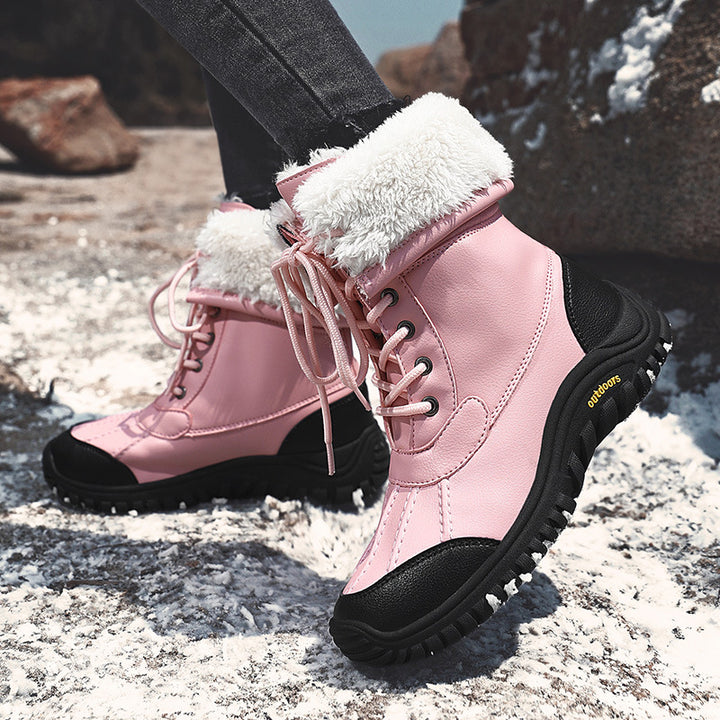 Damen Winterstiefel mit isolierter Fütterung und rutschfester Gummisohle Drune
