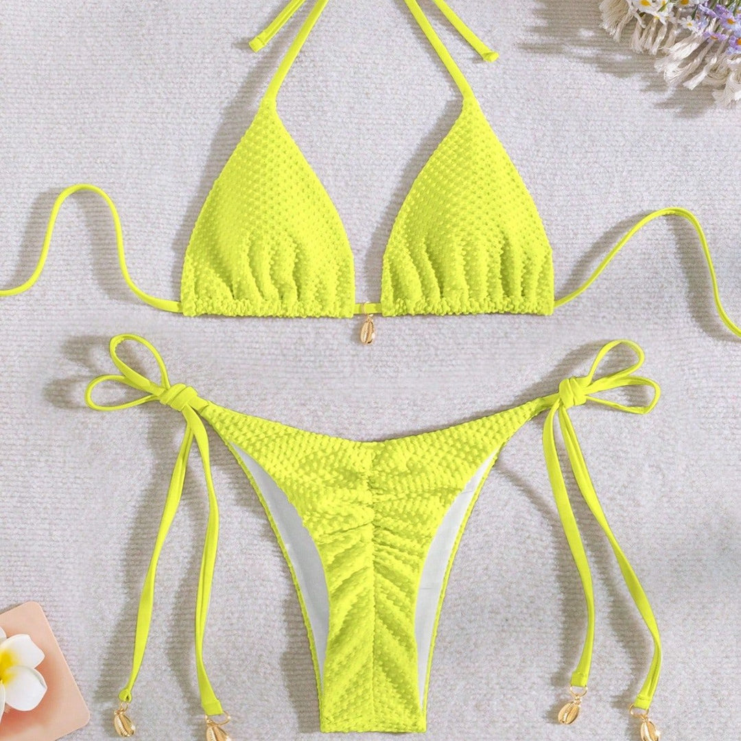 Damen Bikini mit strukturierter Oberfläche Drune