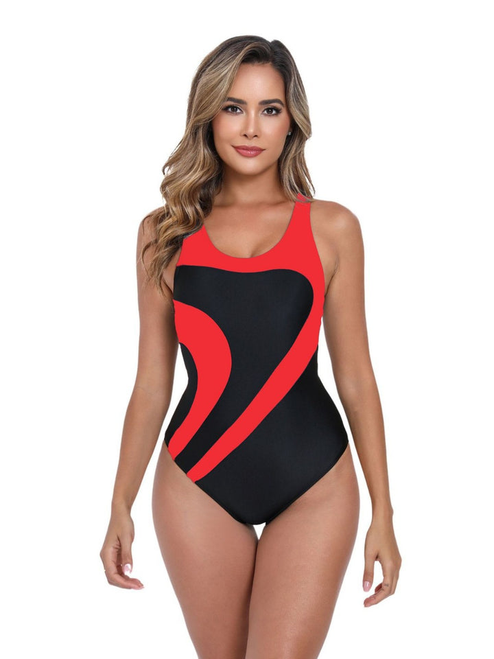 Damen Sportlicher Einteiler Badeanzug mit ergonomischem Schnitt Drune