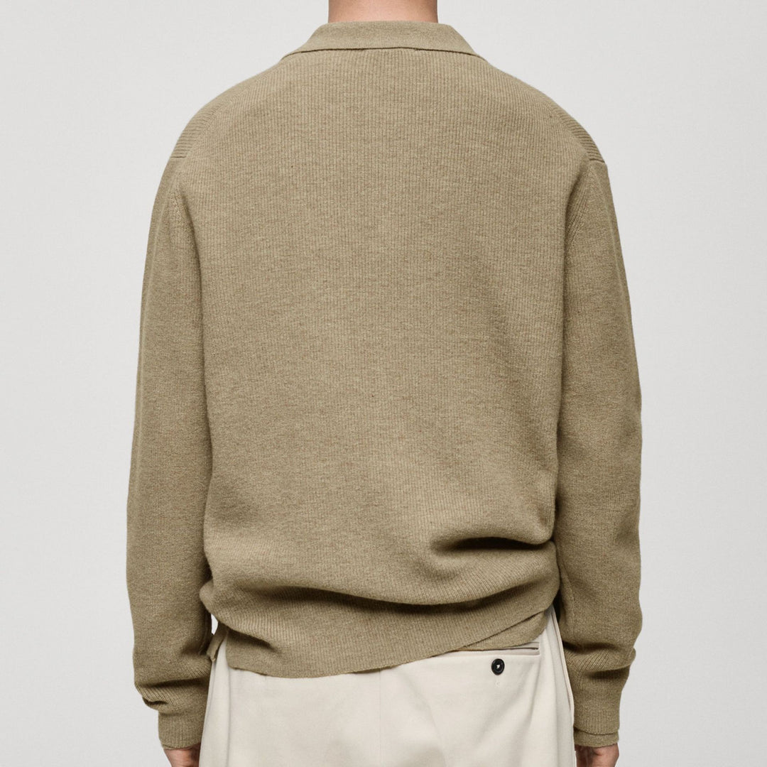 Herren Strickjacke mit modernem Kragen und hochwertigen Knöpfen Drune