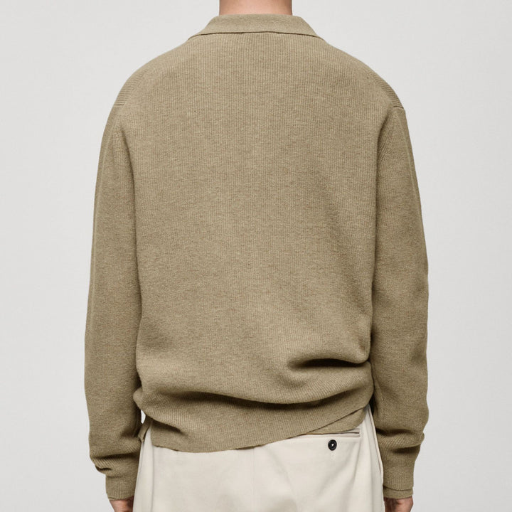 Herren Strickjacke mit modernem Kragen und hochwertigen Knöpfen Drune