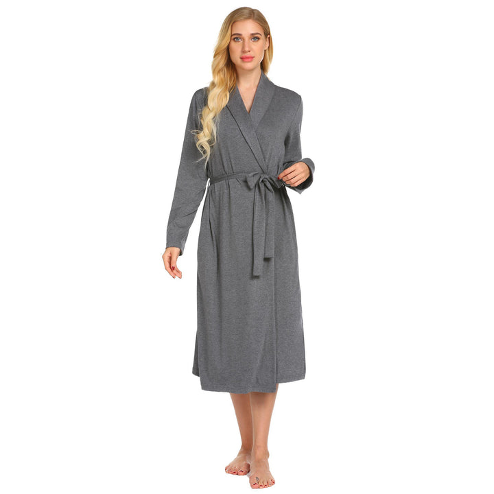 Damen Bademantel aus weichem, atmungsaktivem Material Drune