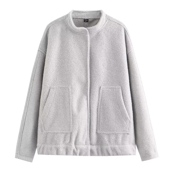 Damen Fleece-Jacke mit praktischen Taschen und elastischem Bund Drune