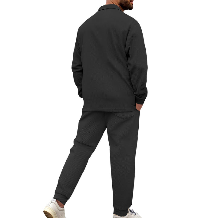 Herren nan Hemdenjacke-Set mit aufgesetzter Klappentasche und konischer Komforthose Drune