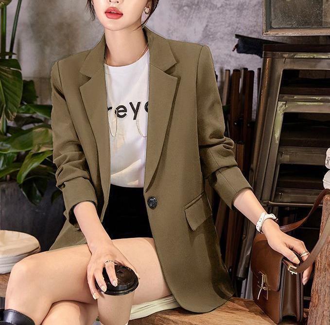 Damen modern geschnittener Blazer mit hohen Revers Drune