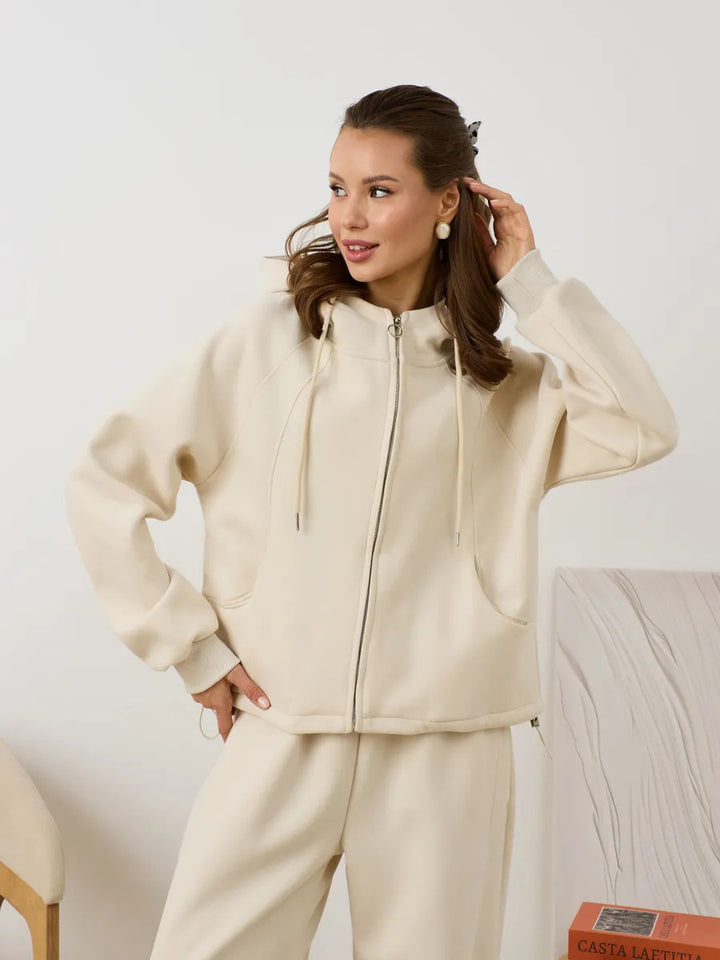 Damen hochwertige Kapuzenjacke mit frischem Design Drune
