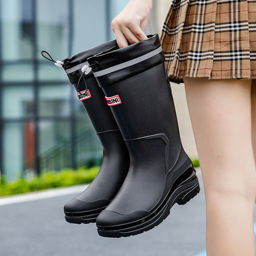 Damen Funktionale Gummistiefel mit verstärktem Knöchelschutz und rutschfester Sohle Drune