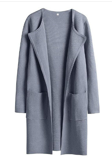 Damen Strickmantel mit lässigem Schnitt und praktischen Taschen Drune
