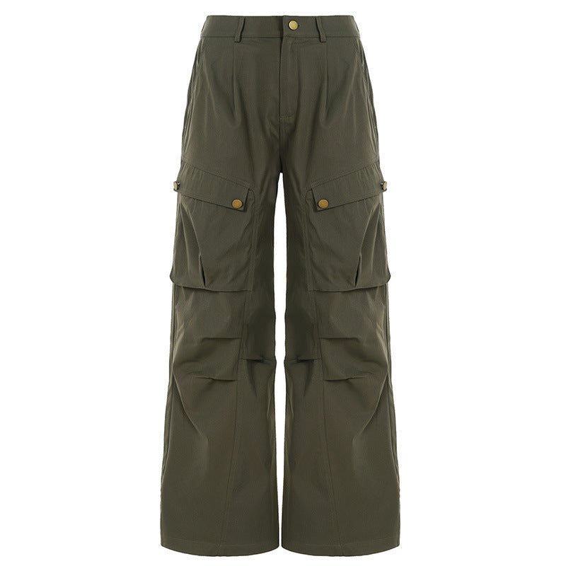 Damen Cargo-Hosen mit weitem Schnitt und mehreren Taschen Drune