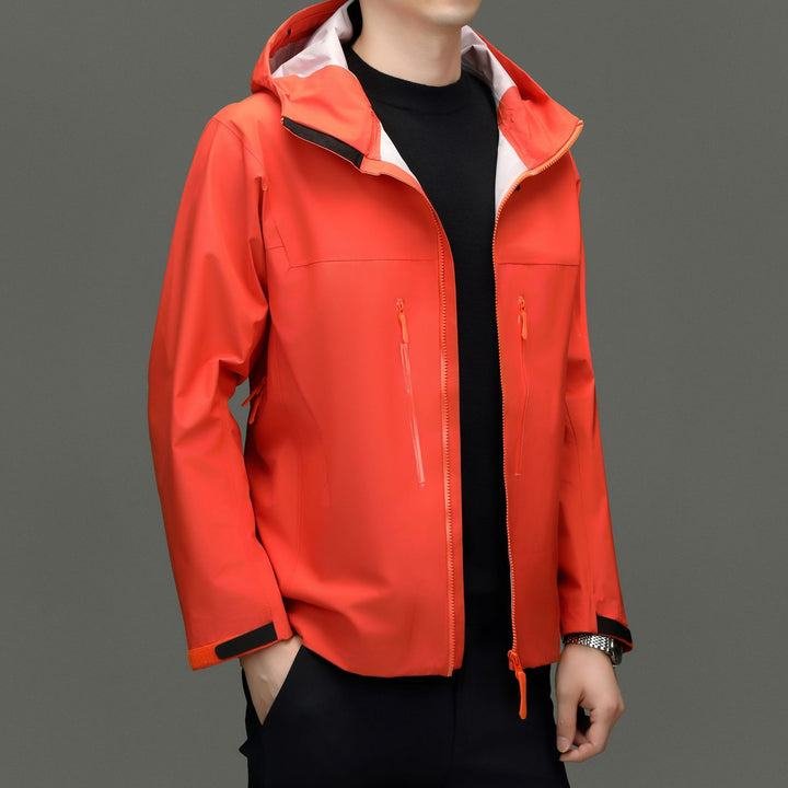 Herren wetterfeste Übergangsjacke mit verstellbarem Kapuzenkragen und praktischen Taschen Drune