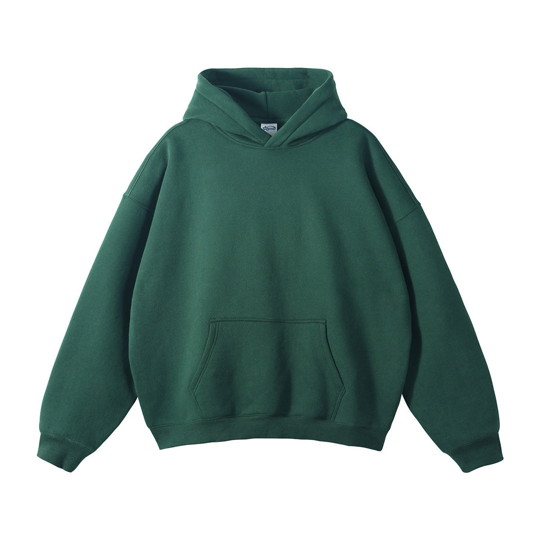 Unisex nan oversized Kapuzenpullover mit Kängurutasche und gerippten Bündchen Drune