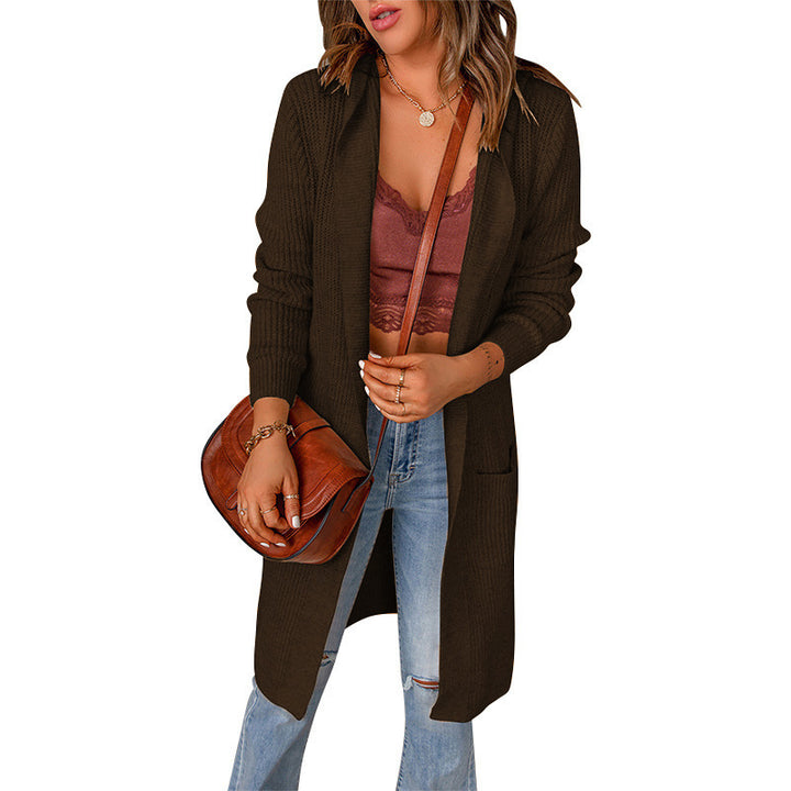 Damen Strickjacke im lässigen Oversized-Stil mit Taschen Drune