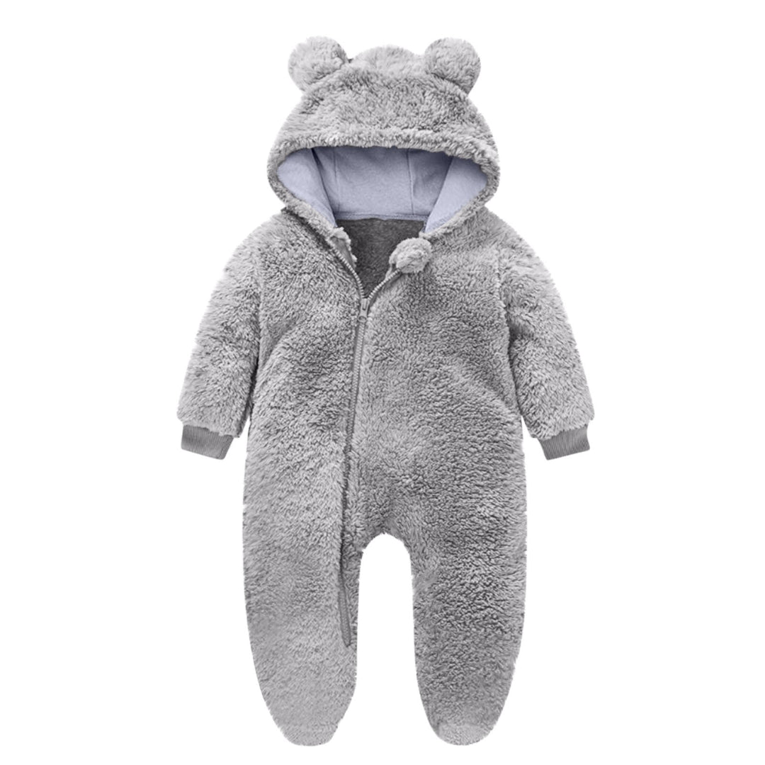Kleinkind Fleece Overall mit Bärenohren Drune