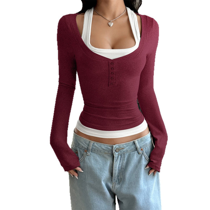 Damen Langärmliges Oberteil mit trendigem Layering-Effekt Drune